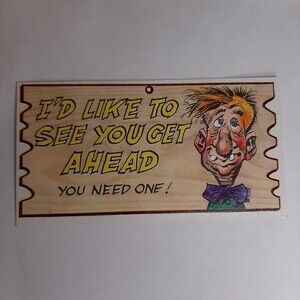 Vtg TOPPS Kookie Plak mini postcard trading card #64 I'd Like You to Get Ahead